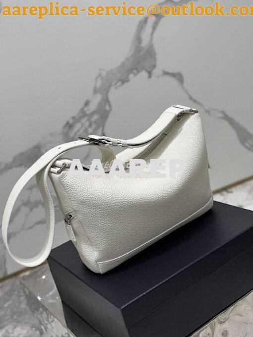 Replica Prada Leather bag with shoulder strap 2VH165 White 10