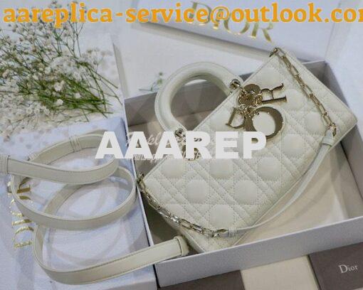 Replica Dior Lady D-Joy Bag Latte Cannage Lambskin M0540O