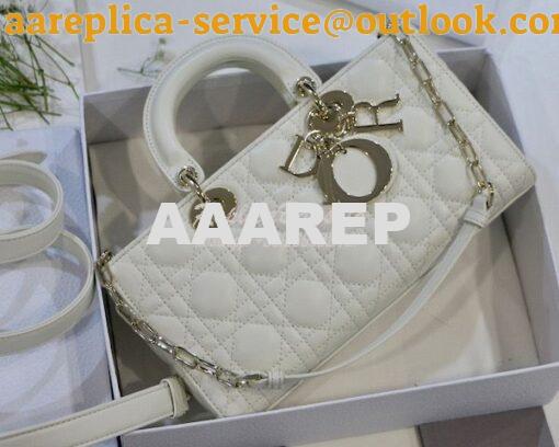 Replica Dior Lady D-Joy Bag Latte Cannage Lambskin M0540O 2