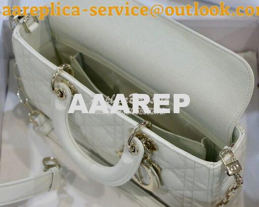 Replica Dior Lady D-Joy Bag Latte Cannage Lambskin M0540O 10