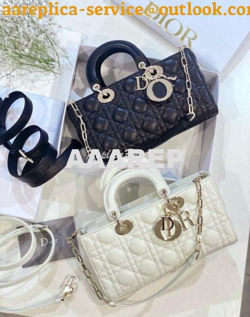 Replica Dior Lady D-Joy Bag Black Cannage Lambskin M0540O