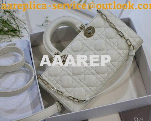 Replica Dior Lady D-Joy Bag Latte Cannage Lambskin M0540O 13