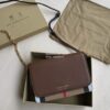 Replica Burberry Ashby Medium Canvas Check & Leather Bucket Bag 398293 10