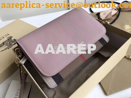 Replica Burberry Leather and House Check Wallet with Detachable Strap 2