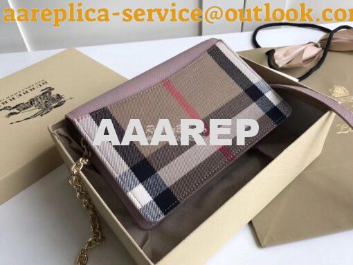 Replica Burberry Leather and House Check Wallet with Detachable Strap 9