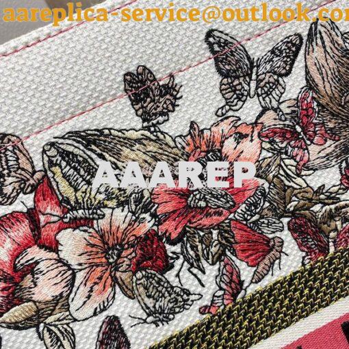 Replica Dior Book Tote bag in Multicolor Butterfly Embroidery 11