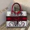 Replica Dior Medium Lady D-Lite Bag Navy Blue Toile de Jouy Stripes Em 11