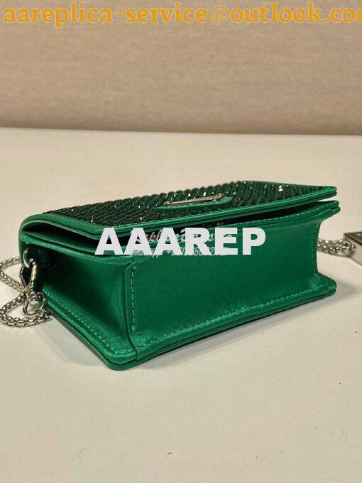 Replica Prada Cardholder with shoulder strap and crystals 1MR024 Mango 7