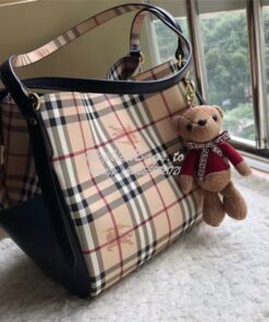 Replica Burberry The Small Canter In Haymarket Check 2 in 1 with side 2