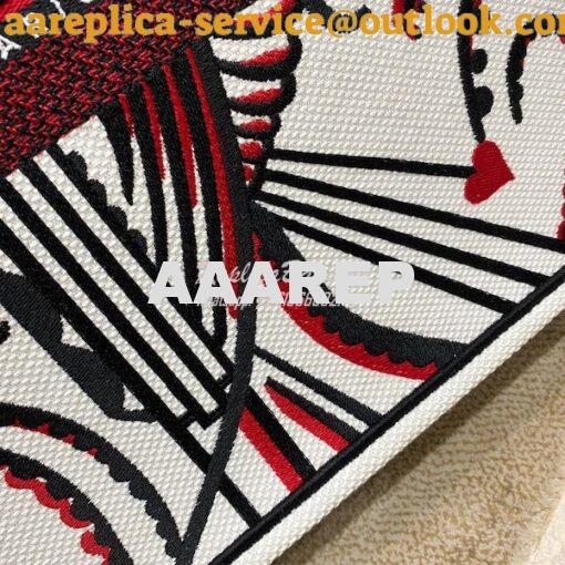 Replica Dior Book Tote bag in Latte Multicolor Cupidon Embroidery 10