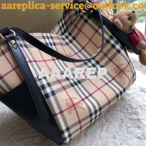 Replica Burberry The Small Canter In Haymarket Check 2 in 1 with side 3