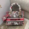 Replica Dior Medium Lady D-Lite Bag Latte Multicolor Cupidon Embroider 11