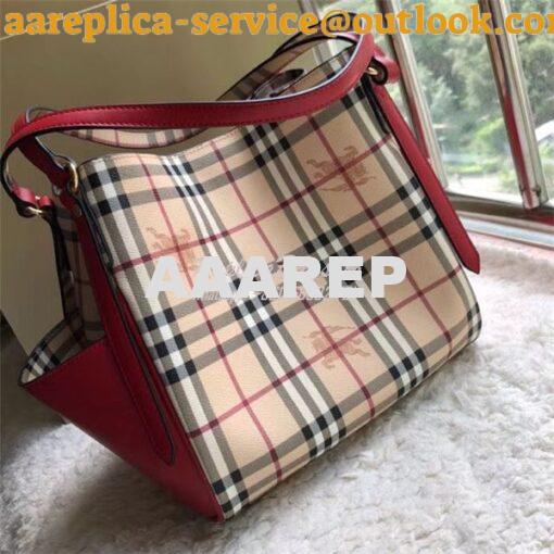 Replica Burberry The Small Canter In Haymarket Check 2 in 1 with side