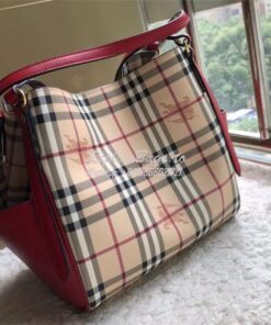 Replica Burberry The Small Canter In Haymarket Check 2 in 1 with side 2