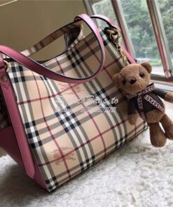 Replica Burberry The Small Canter In Haymarket Check 2 in 1 with side