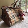 Replica Burberry Grainy Canvas Check Small Gowan and Fabric CrossBody 11