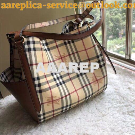 Replica Burberry The Small Canter In Haymarket Check 2 in 1 with side 2