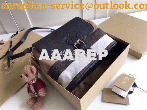 Replica Burberry Grainy Canvas Check Small Gowan and Fabric CrossBody