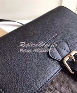 Replica Burberry Grainy Canvas Check Small Gowan and Fabric CrossBody 2