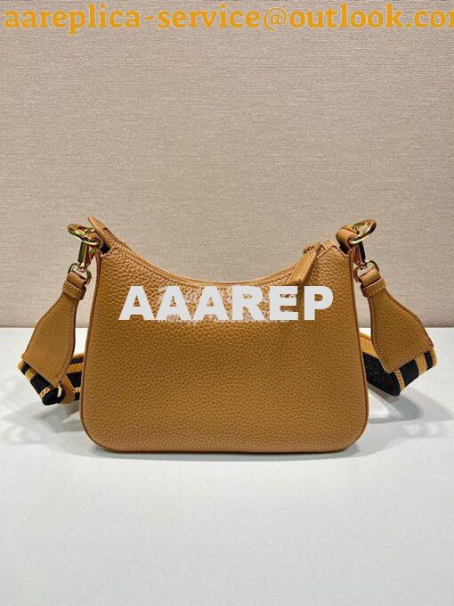 Replica Prada Leather shoulder bag 1BH193 Caramel 9