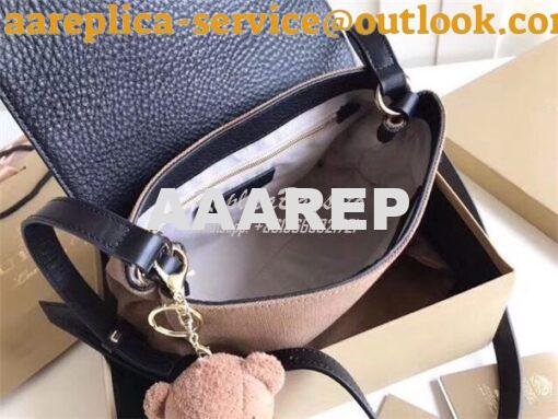 Replica Burberry Grainy Canvas Check Small Gowan and Fabric CrossBody 5