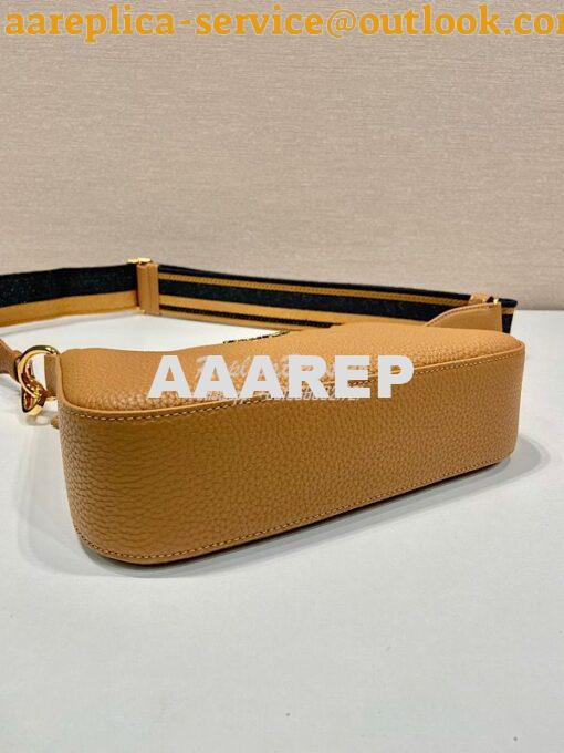 Replica Prada Leather shoulder bag 1BH193 Caramel 10