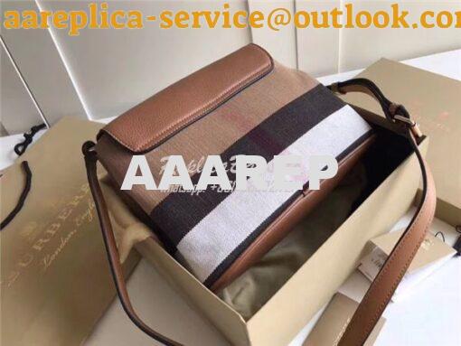 Replica Burberry Grainy Canvas Check Small Gowan and Fabric CrossBody 5