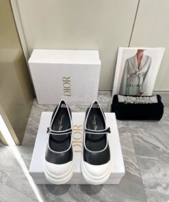 Replica Dior D-Doll 2.0 Pump Black White Supple Calfskin KCP951