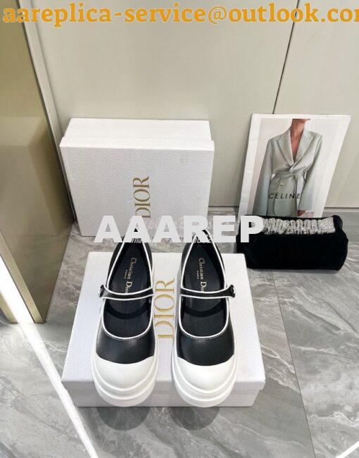 Replica Dior D-Doll 2.0 Pump Black White Supple Calfskin KCP951