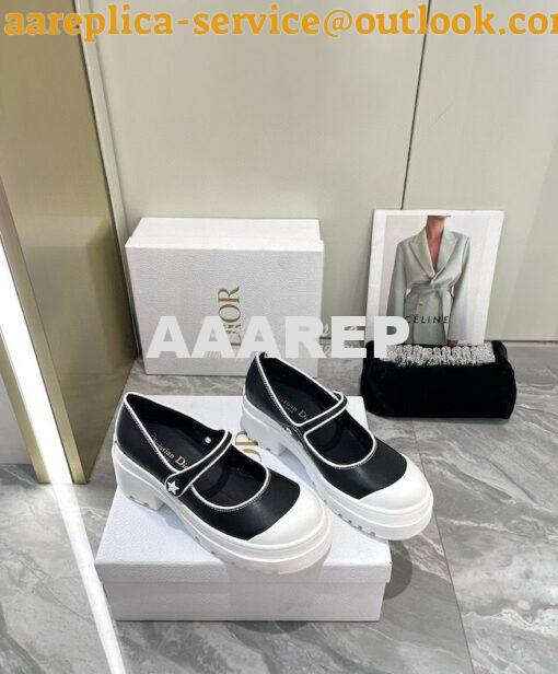 Replica Dior D-Doll 2.0 Pump Black White Supple Calfskin KCP951 2