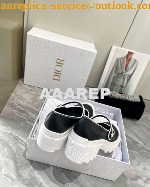 Replica Dior D-Doll 2.0 Pump Black White Supple Calfskin KCP951 5