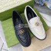 Replica Gucci Aria Loafer With Double G 670399 Black Chevron Matelasse 10