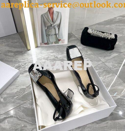 Replica Dior La Parisienne Pump Black Patent Calfskin KCP939P 8