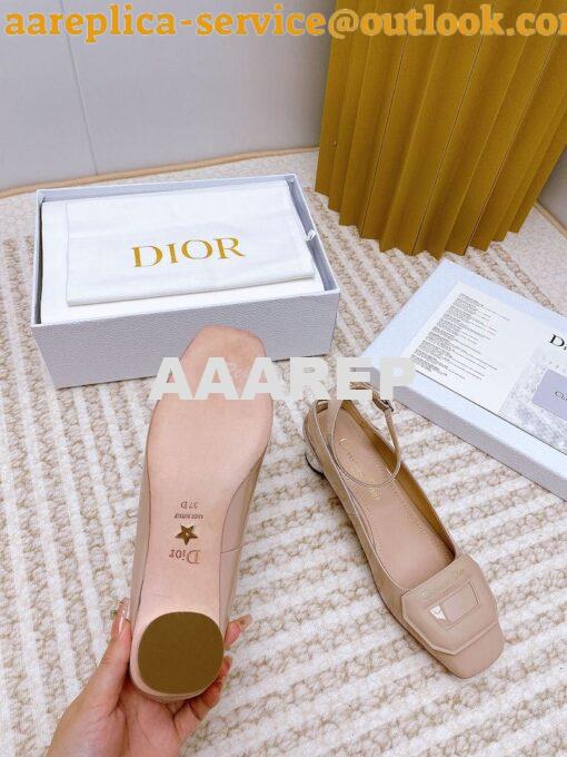 Replica Dior Day Slingback Pump Patent Calfskin KDB828 Nude 8