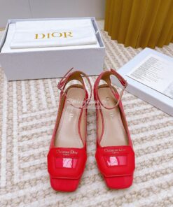 Replica Dior Day Slingback Pump Patent Calfskin KDB828 Indy Pink 2