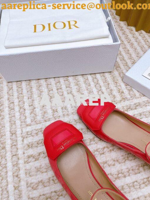 Replica Dior Day Slingback Pump Patent Calfskin KDB828 Indy Pink 4