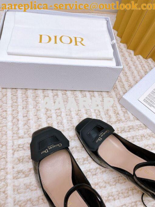 Replica Dior Day Slingback Pump Patent Calfskin KDB828 Black 13