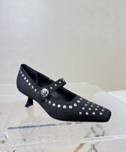 Replica Dior D-Clash Pumps KDP948 Black with Studs