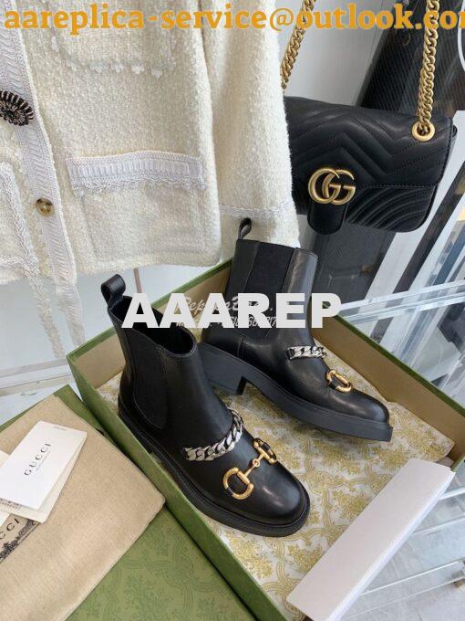 Replica Gucci Women's Chelsea Boot With Chain 670393 2