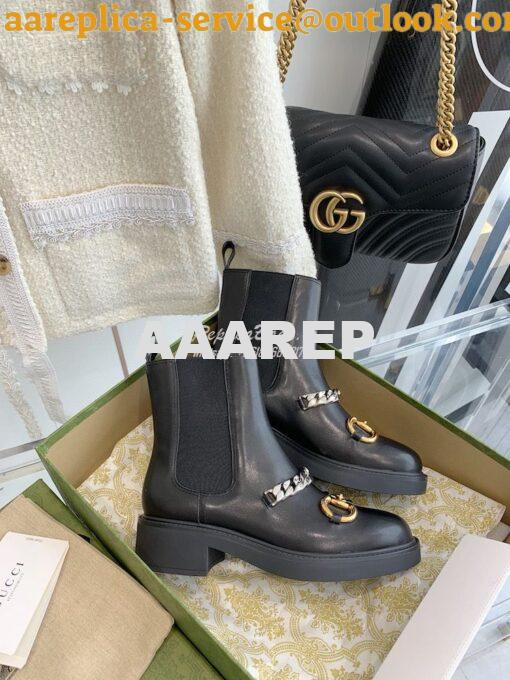 Replica Gucci Women's Chelsea Boot With Chain 670393 3