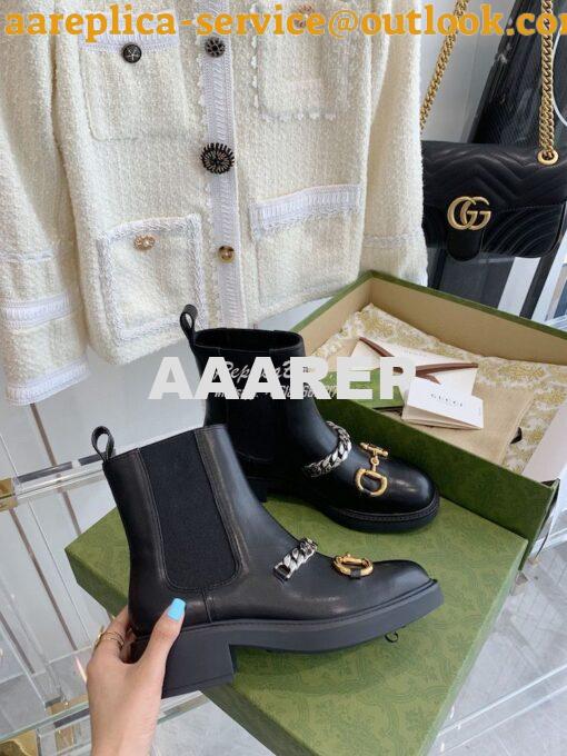 Replica Gucci Women's Chelsea Boot With Chain 670393 5