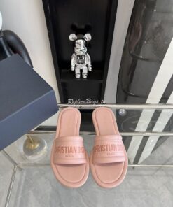 Replica Dior Every-D Slide Embossed Lambskin KCQ861 Pink