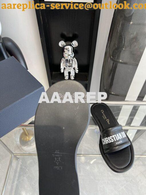 Replica Dior Every-D Slide Embossed Lambskin KCQ861 Black 9