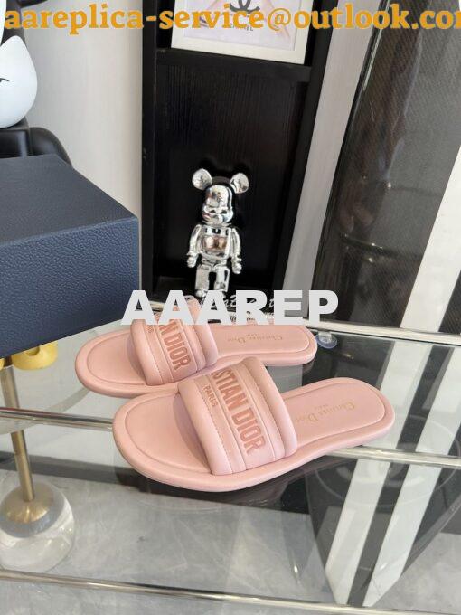 Replica Dior Every-D Slide Embossed Lambskin KCQ861 Pink 5