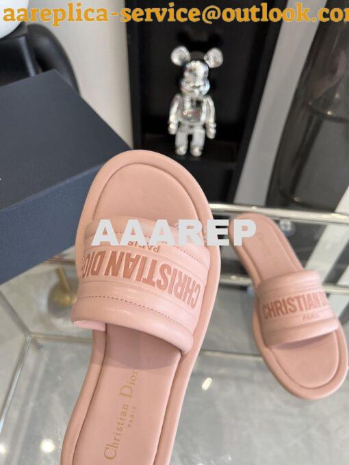 Replica Dior Every-D Slide Embossed Lambskin KCQ861 Pink 6