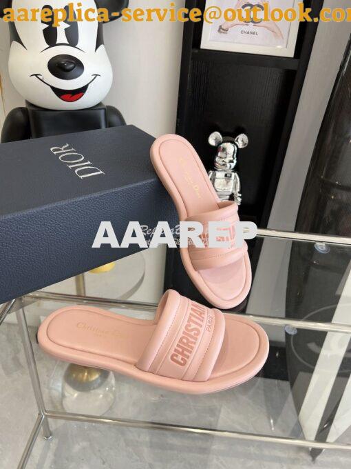 Replica Dior Every-D Slide Embossed Lambskin KCQ861 Pink 7