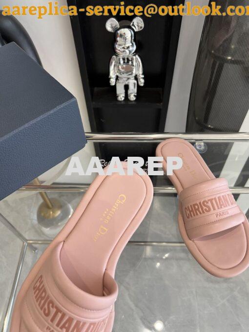 Replica Dior Every-D Slide Embossed Lambskin KCQ861 Pink 8