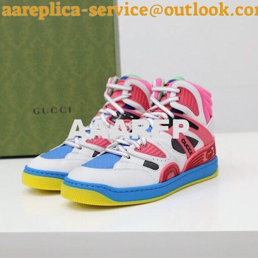 Replica Gucci Basket Sneaker Men Female 665688 T04 2