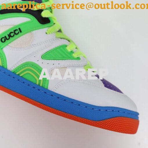 Replica Gucci Basket Sneaker Men Female 665688 T03 10