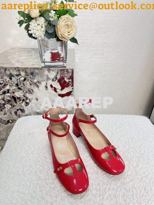 Replica Dior Aime Ballet Pump Red Patent Calfskin KCB805 2